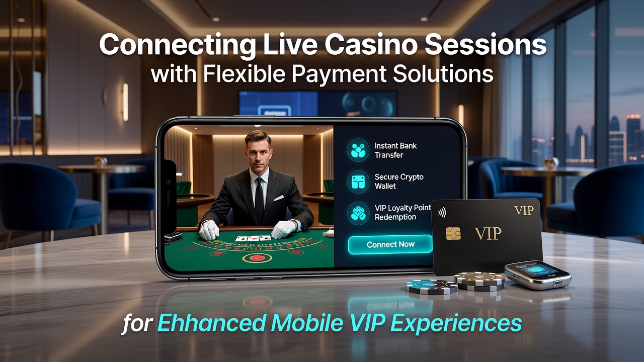 VIP-Nutzer nutzt flexible Zahlungsmethoden während einer Live-Casino-Session auf dem Handy