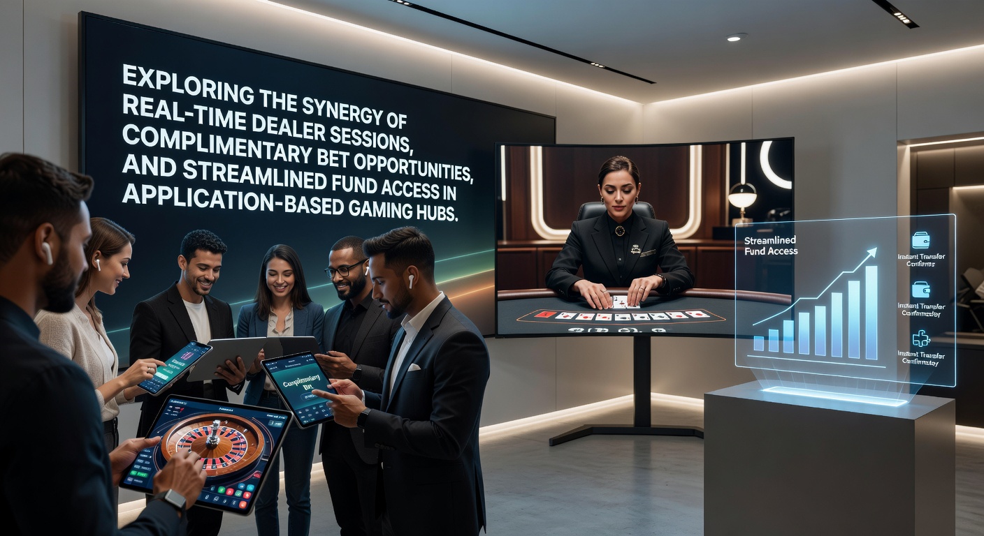 Illustration der Integration von Live-Dealer-Sessions mit mobilen Apps und schnellen Auszahlungen in Gaming-Hubs