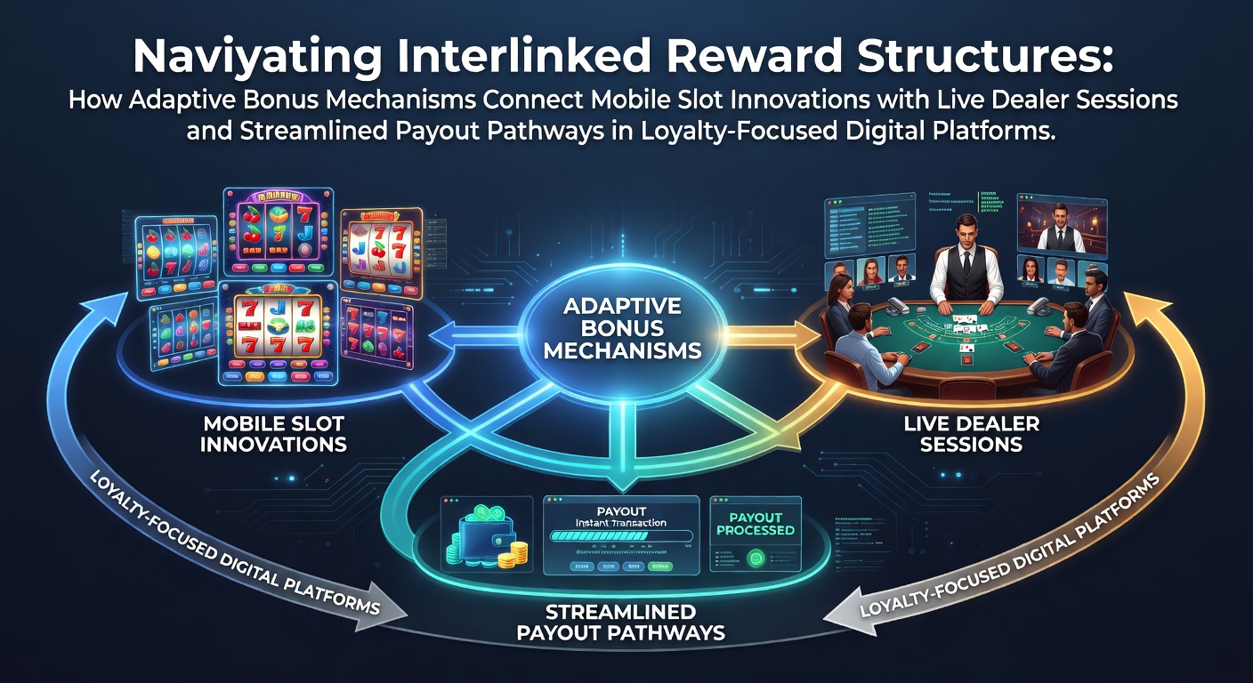 Darstellung vernetzter Belohnungsstrukturen in digitalen Casino-Plattformen mit Fokus auf mobile Slots und Live-Dealer