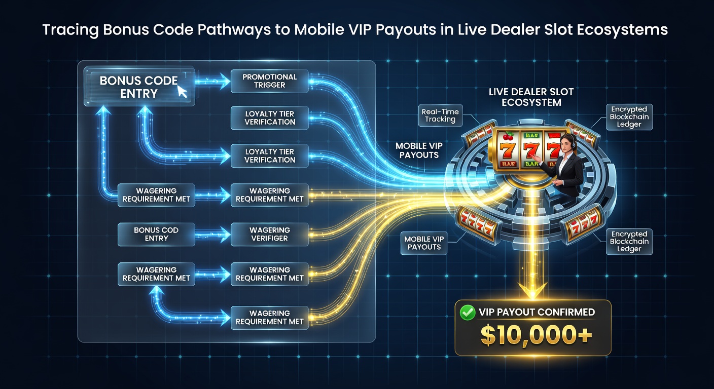 Darstellung mobiler VIP-Auszahlungsprozesse mit Live-Dealer-Integration und Bonuscode-Tracking